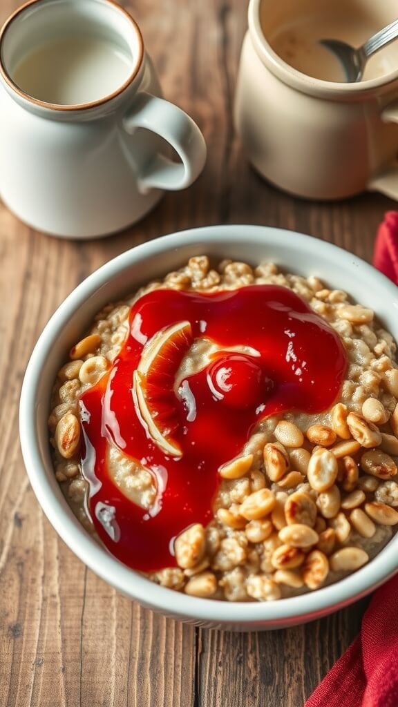 Delicious Peanut Butter and Jelly Oatmeal for Kids