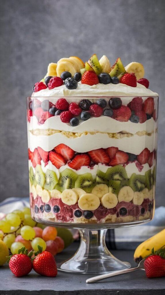 Delicious Layered Fruits Trifle Recipe