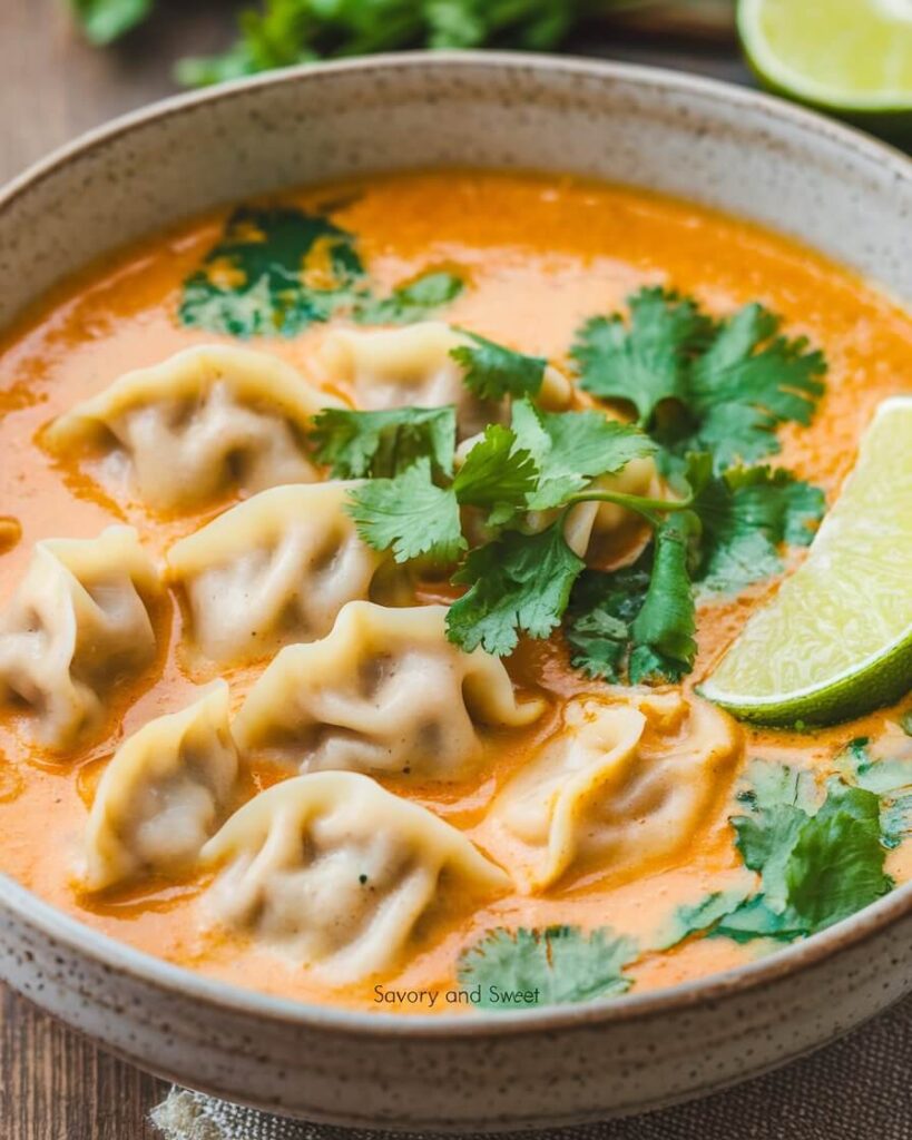 Thai Red Curry Dumpling Soup Recipe