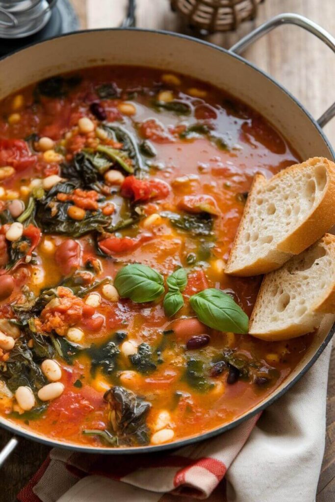 Hearty Creamy Tomato White Bean Stew